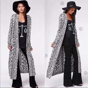 Kendall and Kylie Long B/W hooded Cardigan
